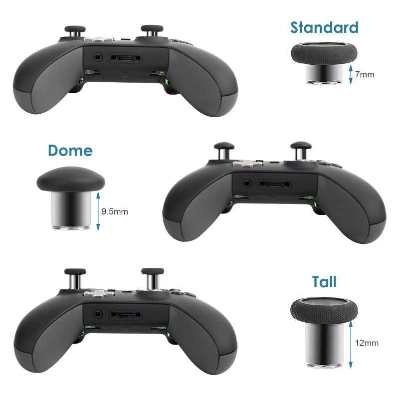 TOMSIN Replacement Thumbsticks for Xbox Elite 1 Controller,6 in 1 Swap Magnetic Joysticks for Xbox One Elite Controller Series 1(Only Fit for Model 1698,NOT for Elite 2 Controller) - Image 3